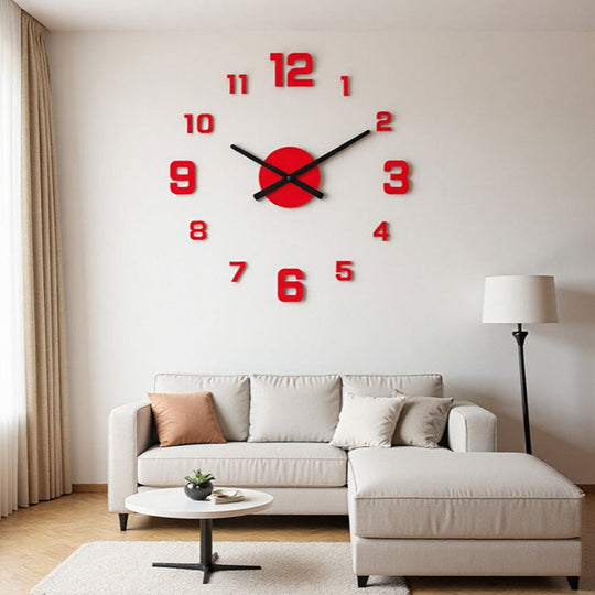 2026 HOT SALE50K+ SOLD!3D DIY Luminous Acrylic Wall Clock Set