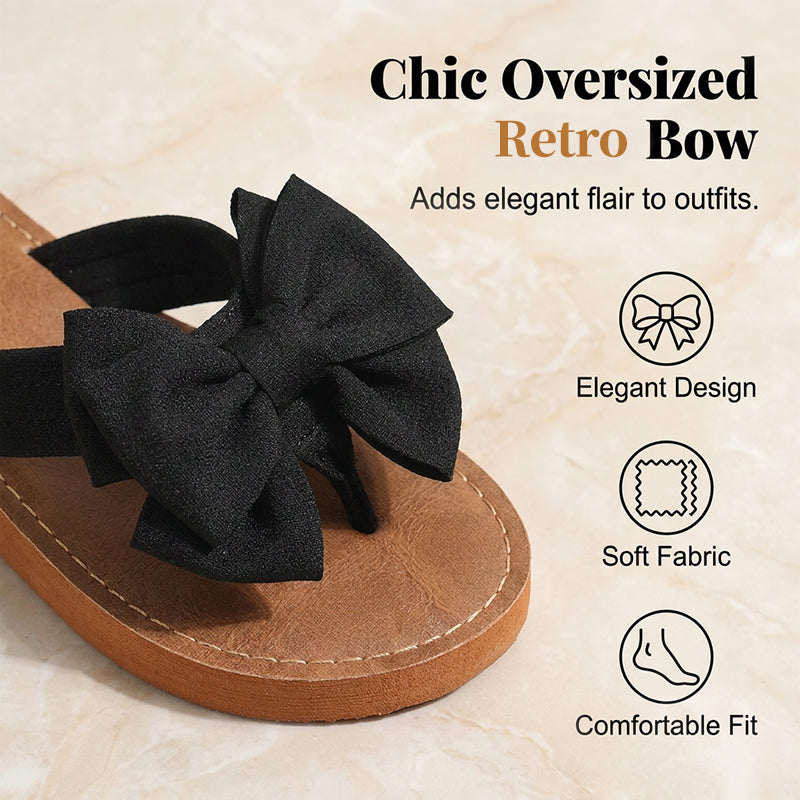 👡🎀 Elegant Retro Bow Flat Sandals – 50% OFF! Vintage charm, cushioned comfort, chic bow detail – step into effortless style. ✨