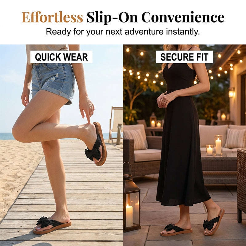 👡🎀 Elegant Retro Bow Flat Sandals – 50% OFF! Vintage charm, cushioned comfort, chic bow detail – step into effortless style. ✨