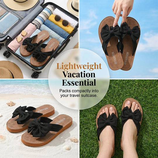 👡🎀 Elegant Retro Bow Flat Sandals – 50% OFF! Vintage charm, cushioned comfort, chic bow detail – step into effortless style. ✨
