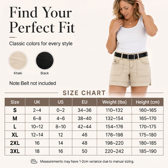 Women's Casual Stretch Shorts with Utility Pockets