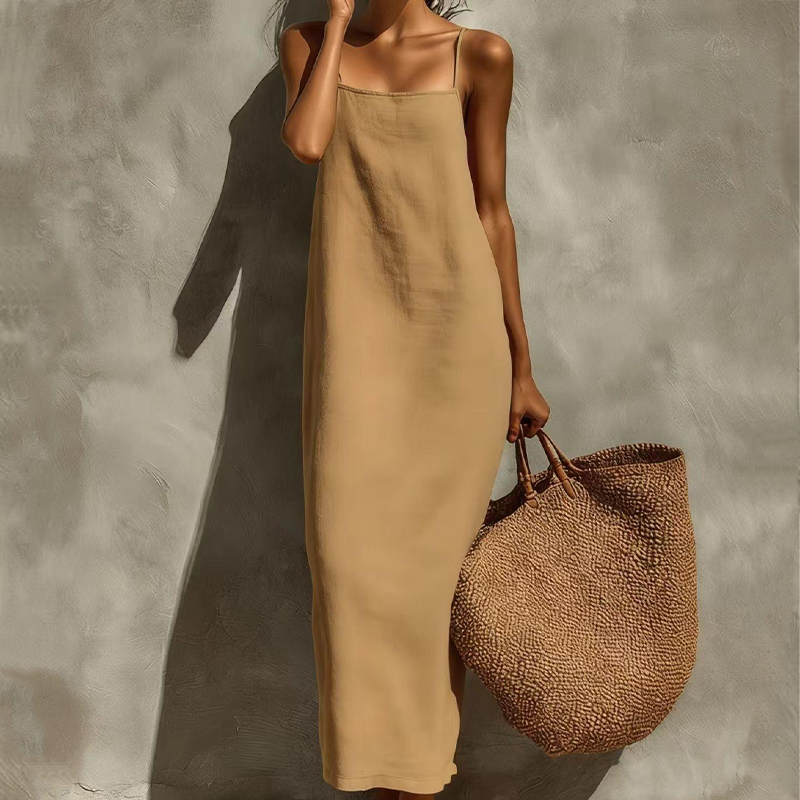 ⏳Time-Limited Special⏰Women's Casual Solid Color Slip Dress