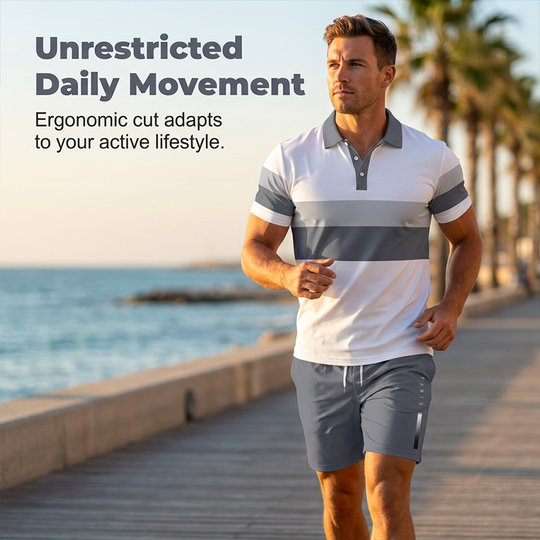 Men's Printed Shirt & Shorts Set – Breathable & Stretch Fit
