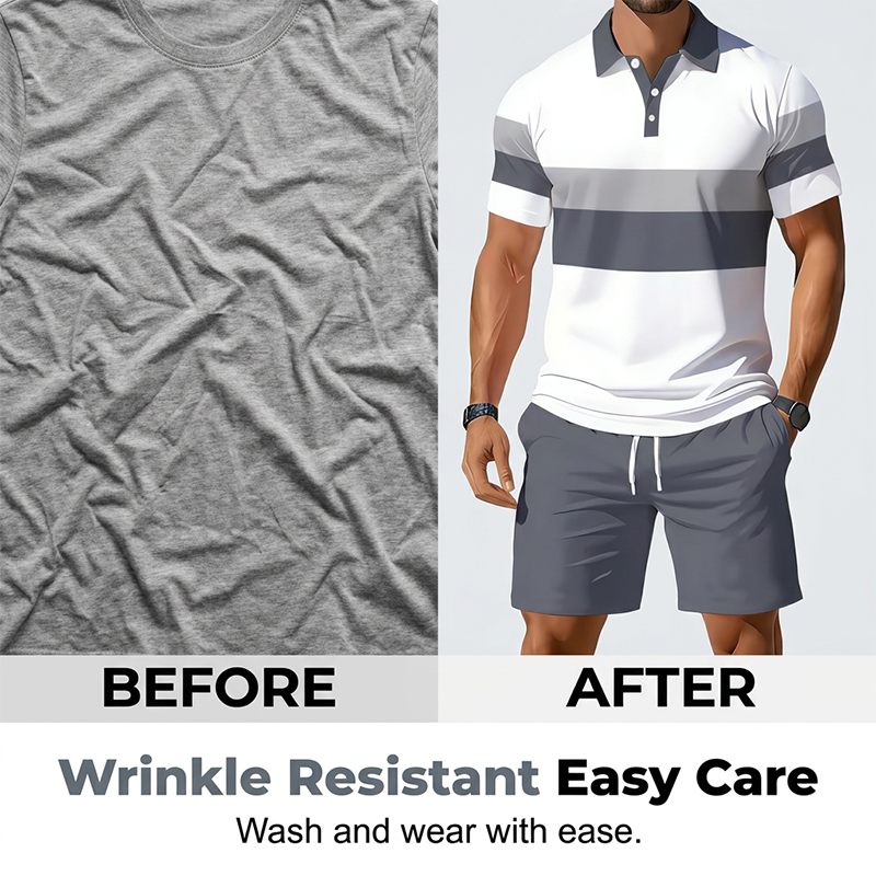 Men's Printed Shirt & Shorts Set – Breathable & Stretch Fit