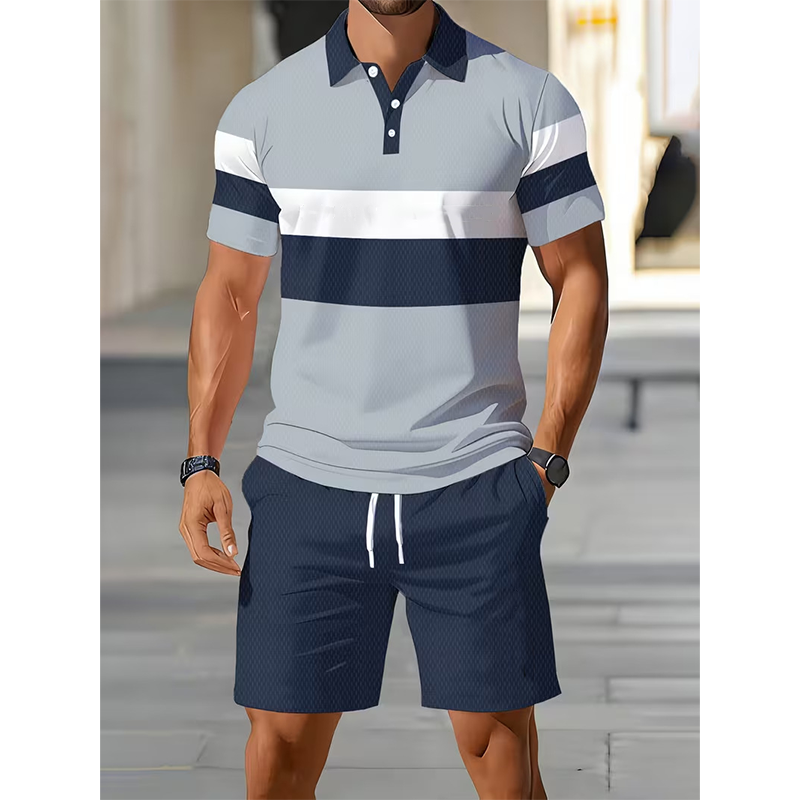 Men's Printed Shirt & Shorts Set – Breathable & Stretch Fit