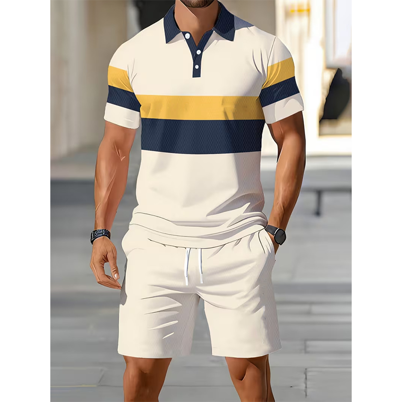 Men's Printed Shirt & Shorts Set – Breathable & Stretch Fit