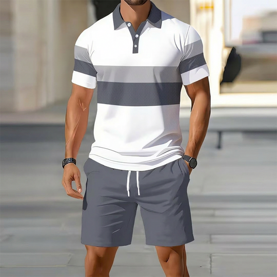Men's Printed Shirt & Shorts Set – Breathable & Stretch Fit