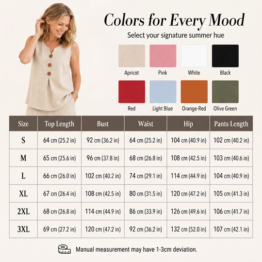 💗LAST DAY SALE 50% OFF⚡50K+ SOLD💕Women's Sleeveless Button Top and Loose Pants Set