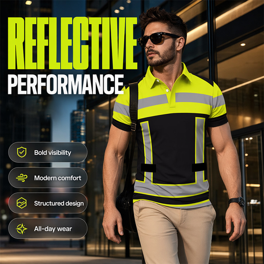 👕Men's High Visibility Reflective Short Sleeve Shirt
