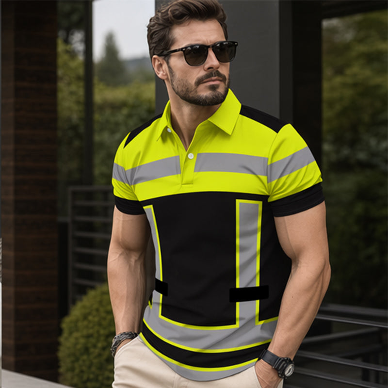 👕Men's High Visibility Reflective Short Sleeve Shirt