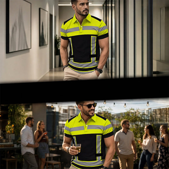 👕Men's High Visibility Reflective Short Sleeve Shirt