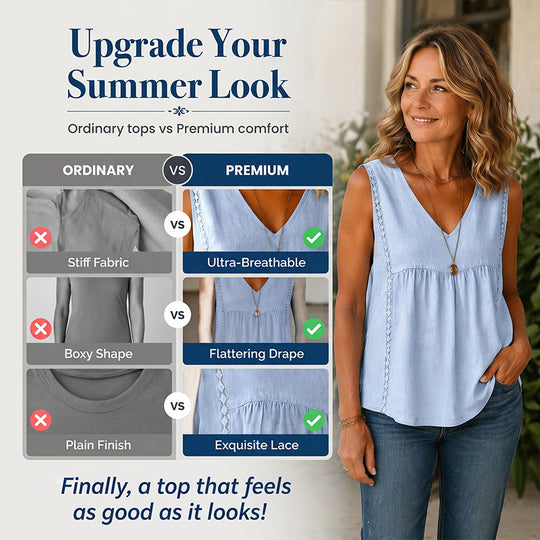 Women's Summer Sleeveless V-Neck Top