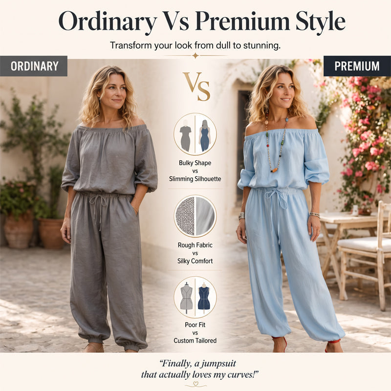 ⏳👗2026 Summer Hot Sale 50% OFF‼️🌸Women's Off Shoulder Jumpsuit – Effortless Chic With A Flattering Fit ✨