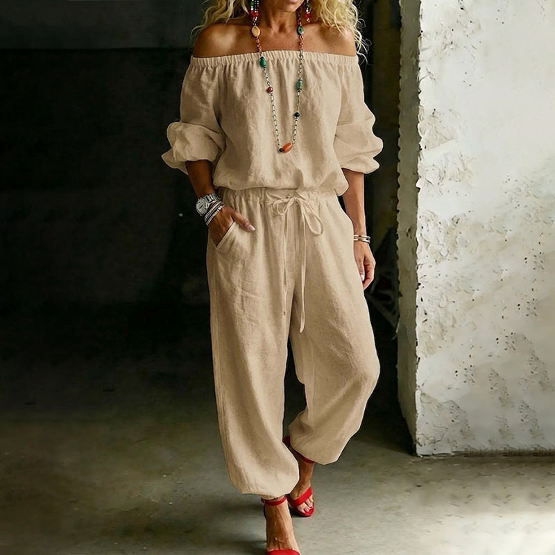 ⏳👗2026 Summer Hot Sale 50% OFF‼️🌸Women's Off Shoulder Jumpsuit – Effortless Chic With A Flattering Fit ✨