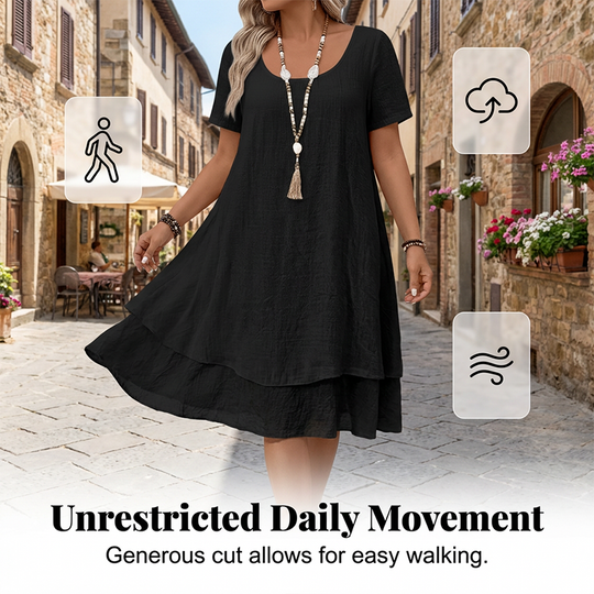 Women's Casual Loose Fit Short Sleeve Dress