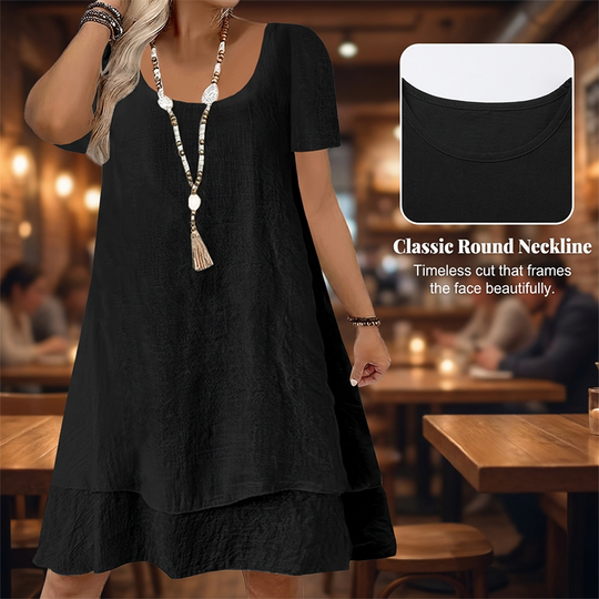 Women's Casual Loose Fit Short Sleeve Dress