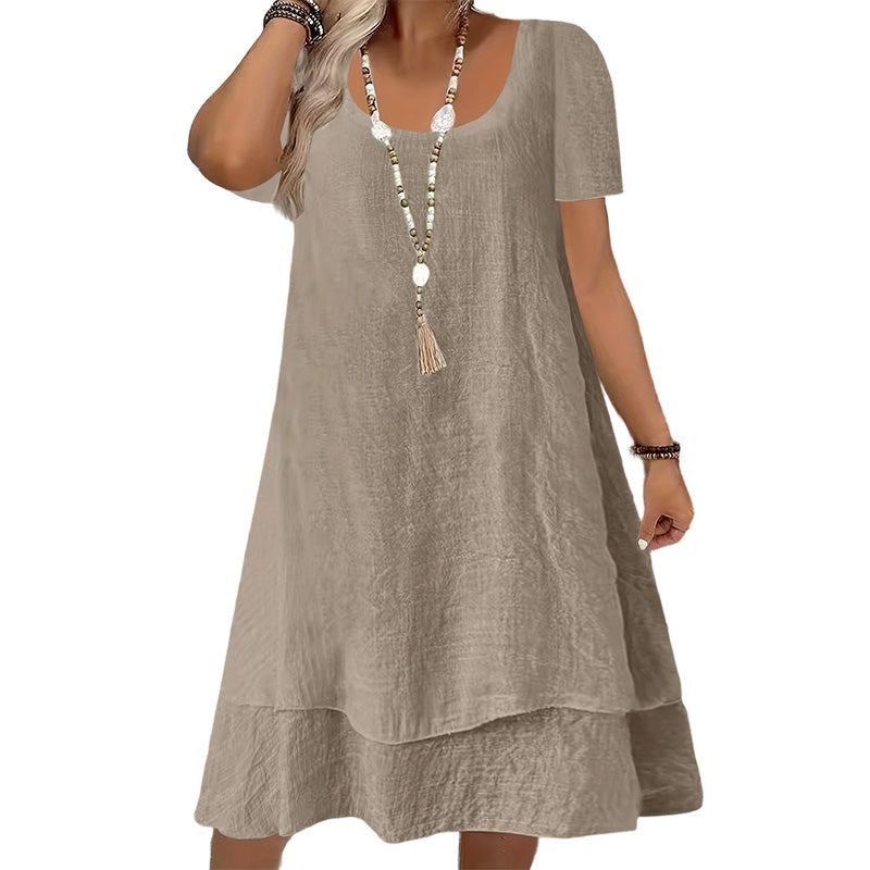 Women's Casual Loose Fit Short Sleeve Dress
