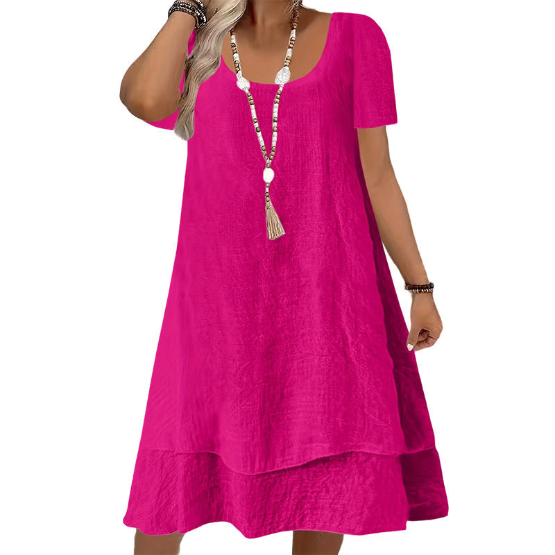 Women's Casual Loose Fit Short Sleeve Dress