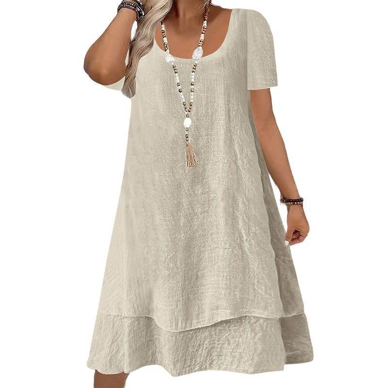 Women's Casual Loose Fit Short Sleeve Dress
