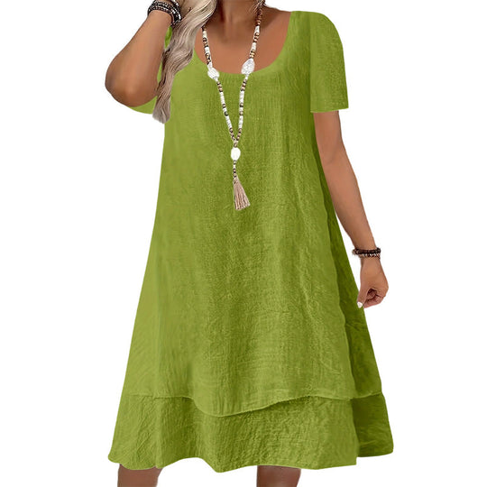Women's Casual Loose Fit Short Sleeve Dress