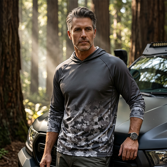 Men's Sun Protection Long Sleeve Lure Fishing Jersey