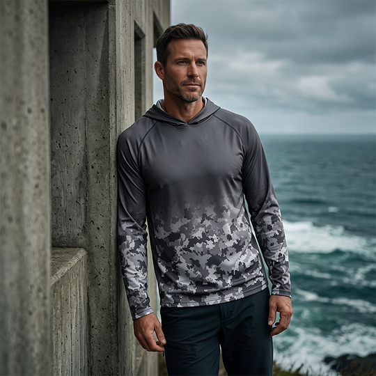 Men's Sun Protection Long Sleeve Lure Fishing Jersey
