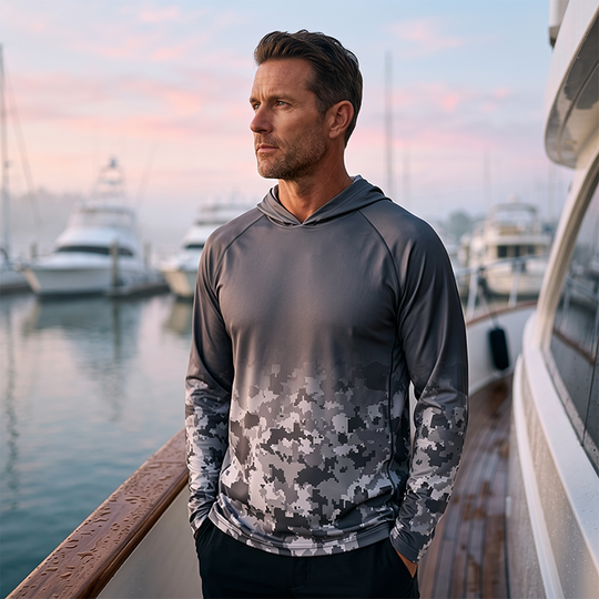 Men's Sun Protection Long Sleeve Lure Fishing Jersey