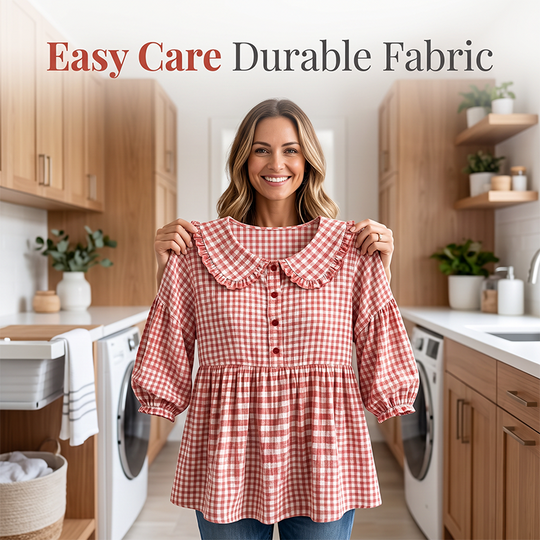 ⌛Limited-Time Offer-Women's Casual Gingham Print Top