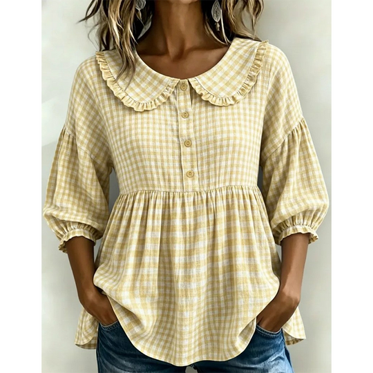 ⌛Limited-Time Offer-Women's Casual Gingham Print Top