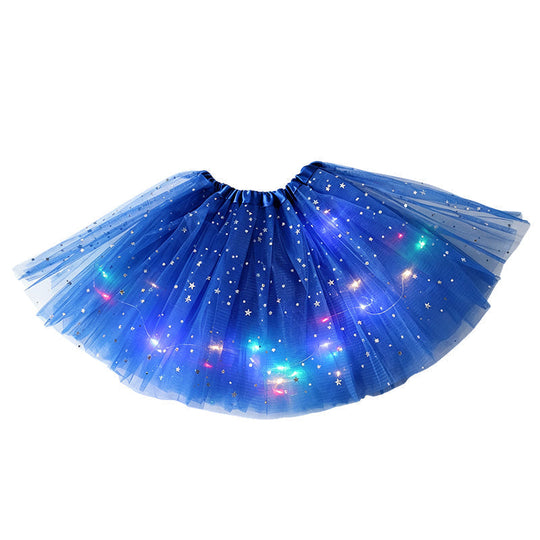 LED Light-Up Tutu Skirt – Triple Mesh & Shimmering Sequins