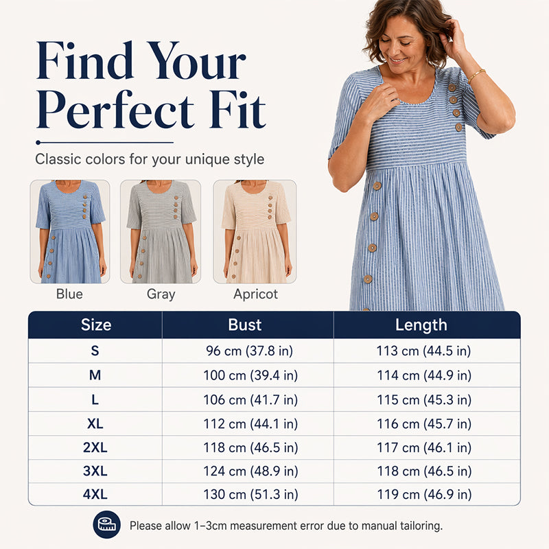 🎉 LIMITED TIME 50% OFF! 👗 Striped Pocket Dress – Soft & Versatile Everyday Style