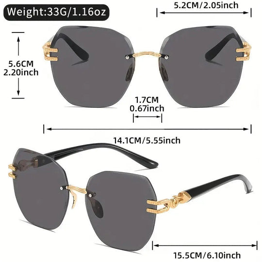 🎉 2026 SALE 50% OFF! ⏰ Statement Rimless Sunglasses – Bold Face, Zero Blind Spots ✨