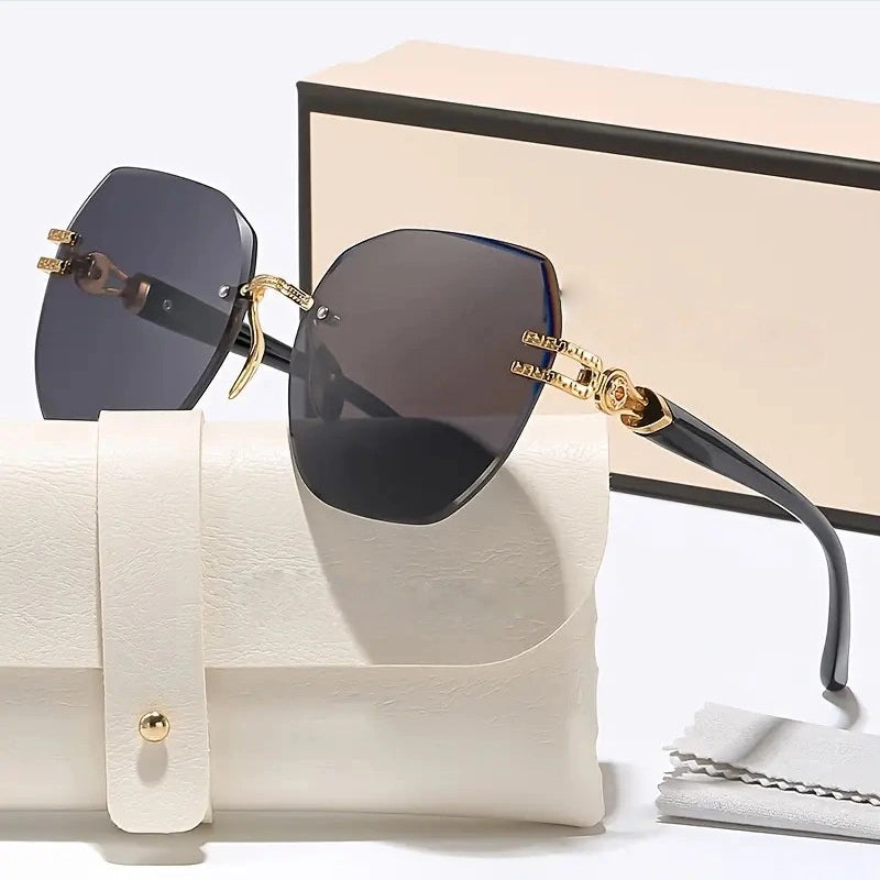 🎉 2026 SALE 50% OFF! ⏰ Statement Rimless Sunglasses – Bold Face, Zero Blind Spots ✨
