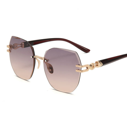 🎉 2026 SALE 50% OFF! ⏰ Statement Rimless Sunglasses – Bold Face, Zero Blind Spots ✨