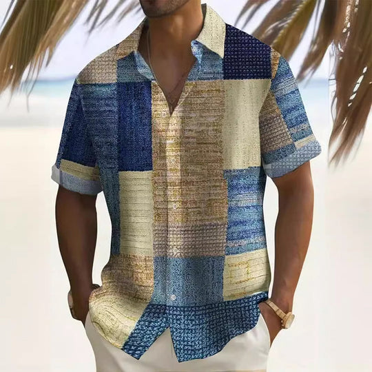 ⏳Time-Limited Special⏰Men's Contrast Color Pattern Shirt