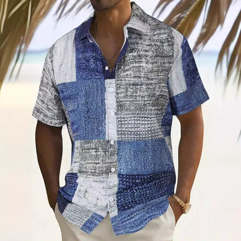⏳Time-Limited Special⏰Men's Contrast Color Pattern Shirt