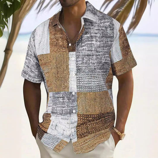 ⏳Time-Limited Special⏰Men's Contrast Color Pattern Shirt