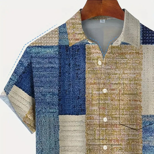 ⏳Time-Limited Special⏰Men's Contrast Color Pattern Shirt