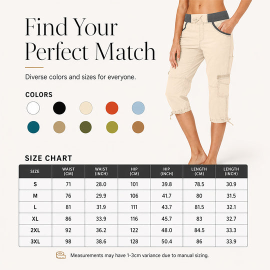 🛠️🌬️Women's High-Waist Cargo Capri Pants