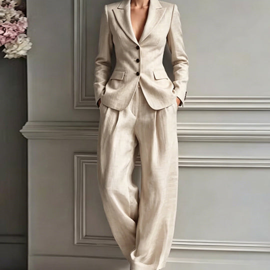 ⌛Limited-Time Offer-Women's Casual Blazer & Trousers 2-Piece Suit