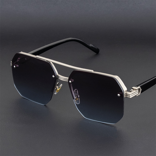 🔥 Pro-Favorite Men's Stylish Geometric Polygon Sunglasses – Metal & PC Frame – UV400 Protection 🕶️