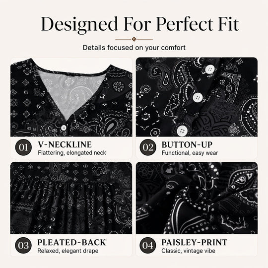 Women's Plus-Size V-Neck Top – Soft & Breathable Pattern Design