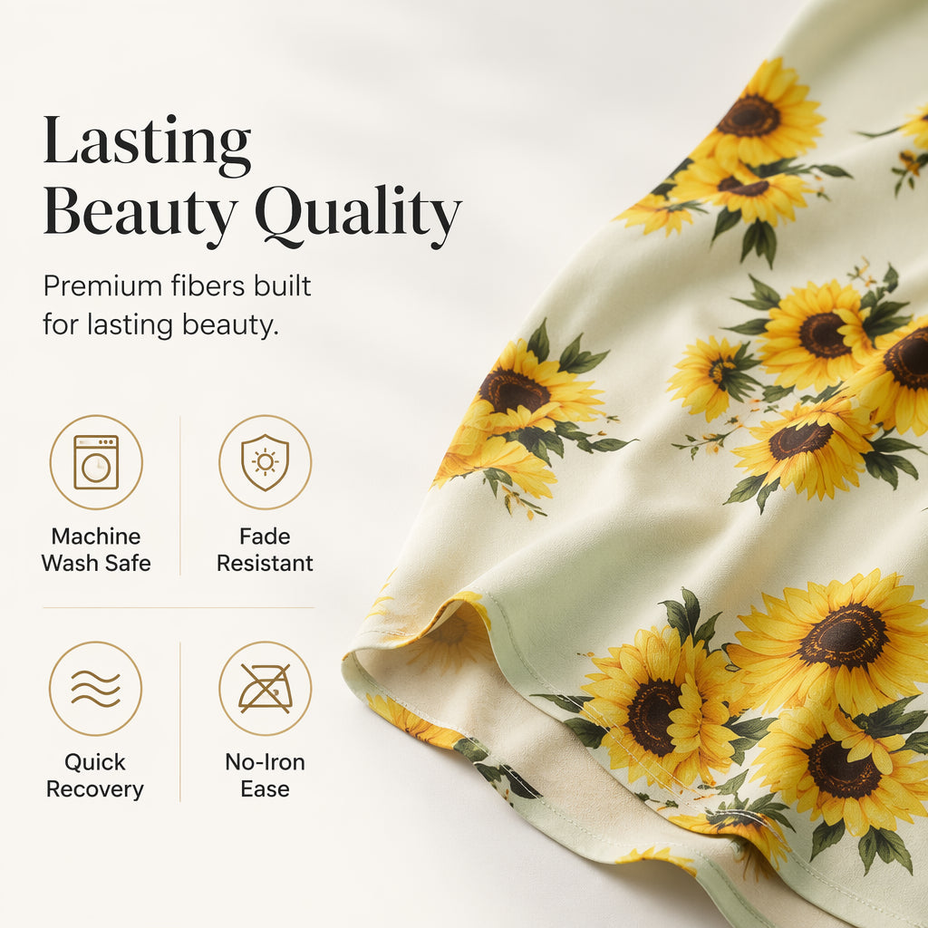 🌻 Women's Sunflower V-Neck Maxi Dress – Lightweight, Flowy & Perfect For Sunny Days ✨
