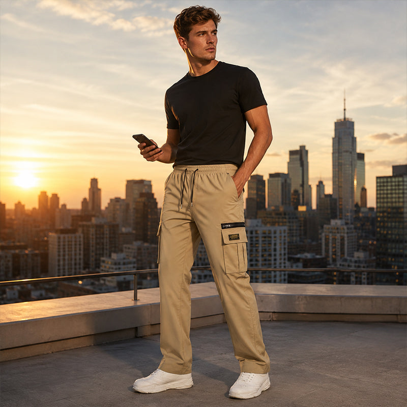 ⏳Time-Limited Special⏰Men's Casual Elastic Waist Cargo Pants
