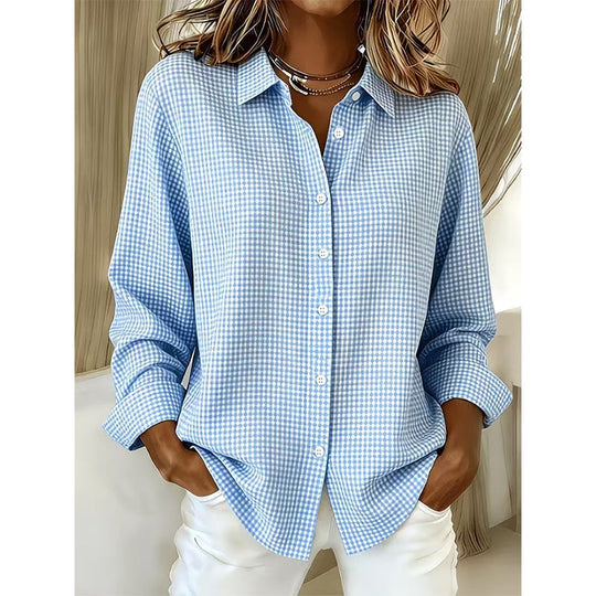✨🛍️Nouveauté - Chemise à carreaux coupe décontractée - Style moderne à col pour les sorties décontractées et les pauses café