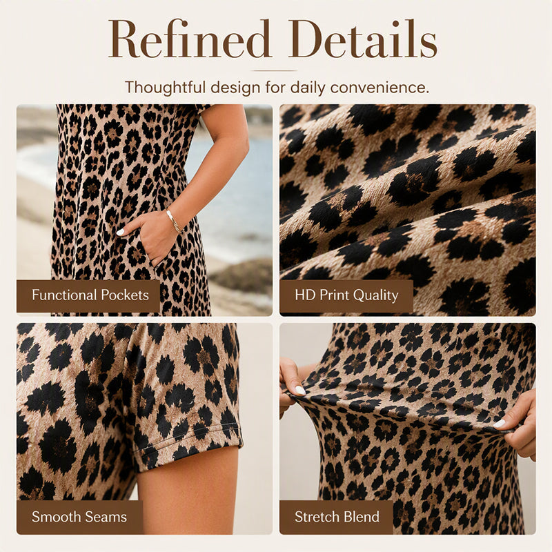 Leopard Maxi Dress – Flowing & Versatile Style Design