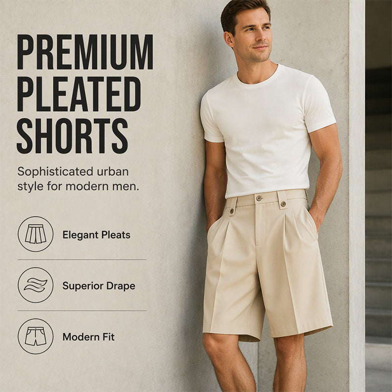 ⌛Limited-Time Offer-Men's Casual Wide Leg Suit Shorts
