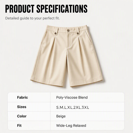 ⌛Limited-Time Offer-Men's Casual Wide Leg Suit Shorts