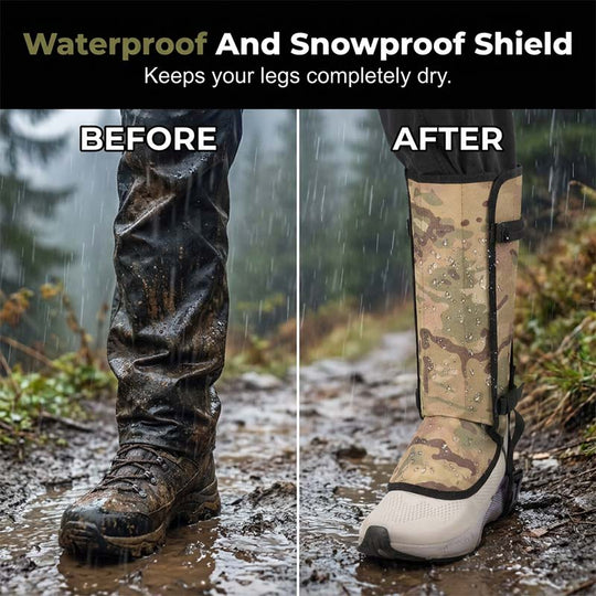 Waterproof Hiking Gaiters for Outdoor Adventures💦Snake, Insect & Rat Protection – Dirt-Resistant & Waterproof