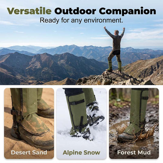 Waterproof Hiking Gaiters for Outdoor Adventures💦Snake, Insect & Rat Protection – Dirt-Resistant & Waterproof